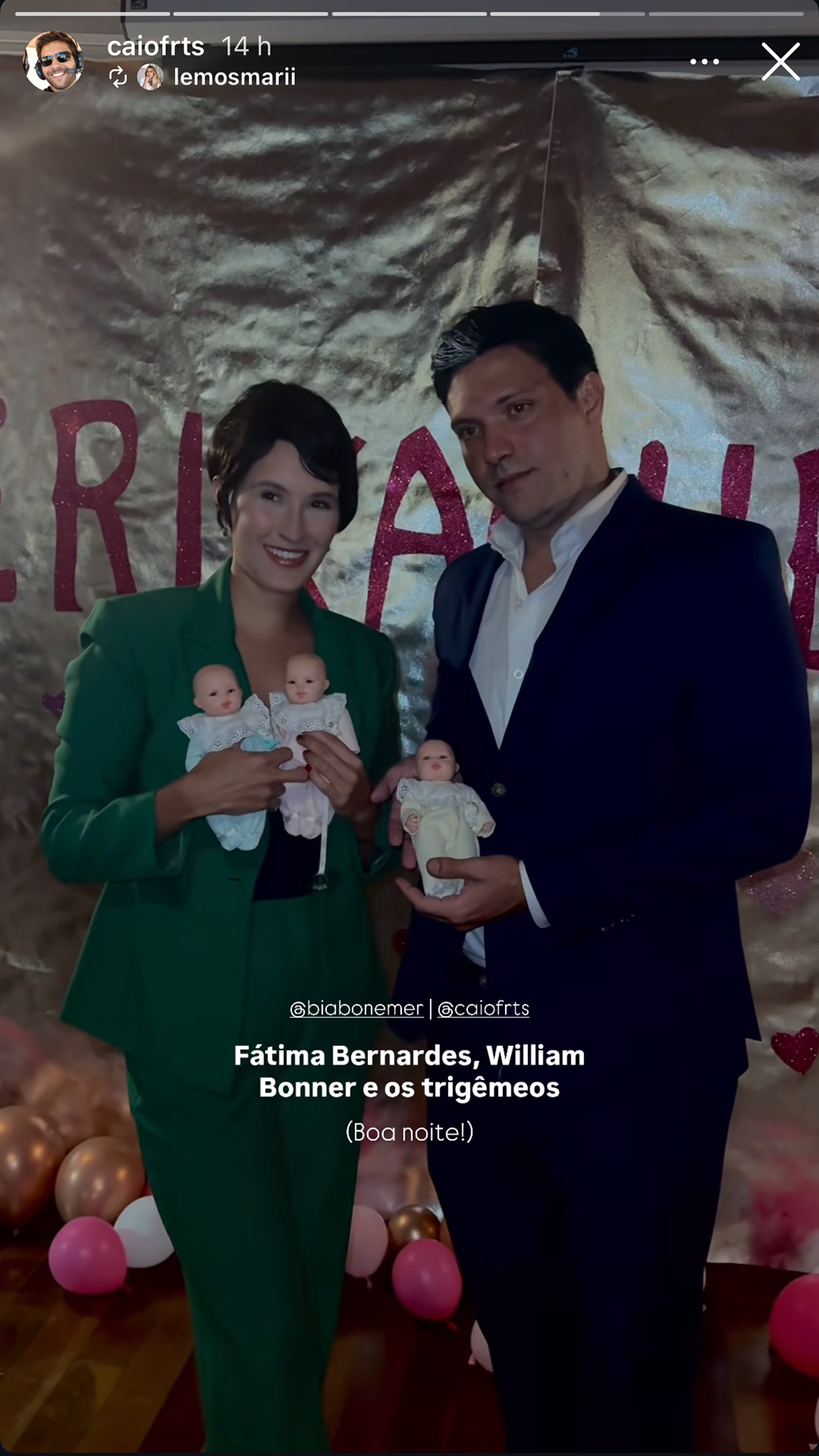 Beatriz Bonemer e Caio Freitas - Foto: Reprodução / Instagram 