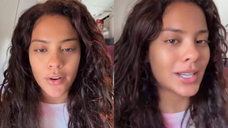 Bella Campos brinca com “privilégio” inusitado em voo internacional