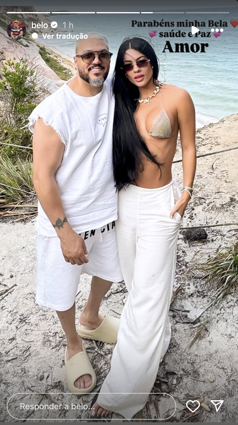 Belo e Rayane Figliuzzi - Foto: Reprodução / Instagram