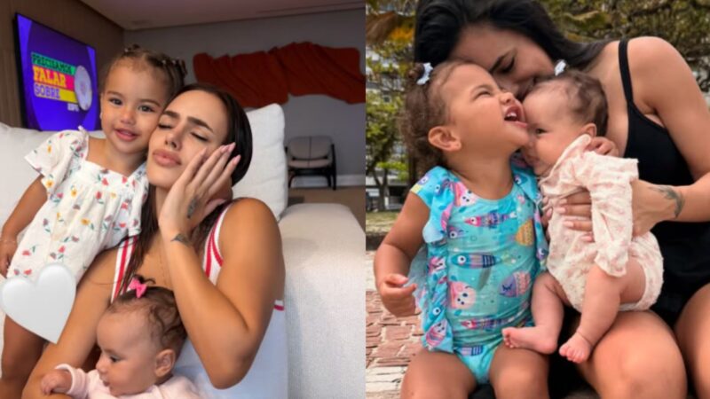 Bruna Biancardi desabafa sobre filhas ficarem doentes ao mesmo tempo