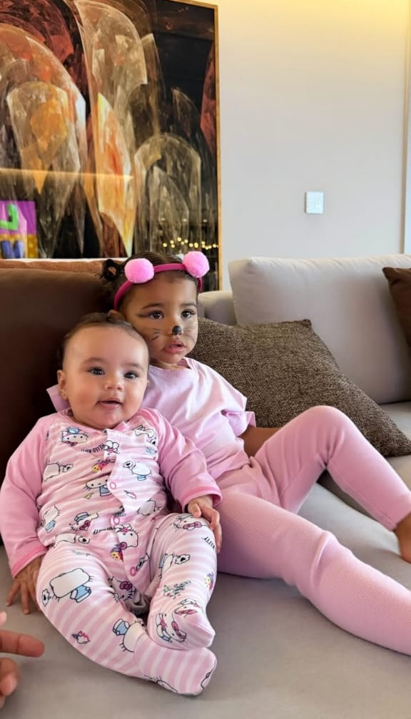 Bruna Biancardi posta clique de Mavie e Mel -