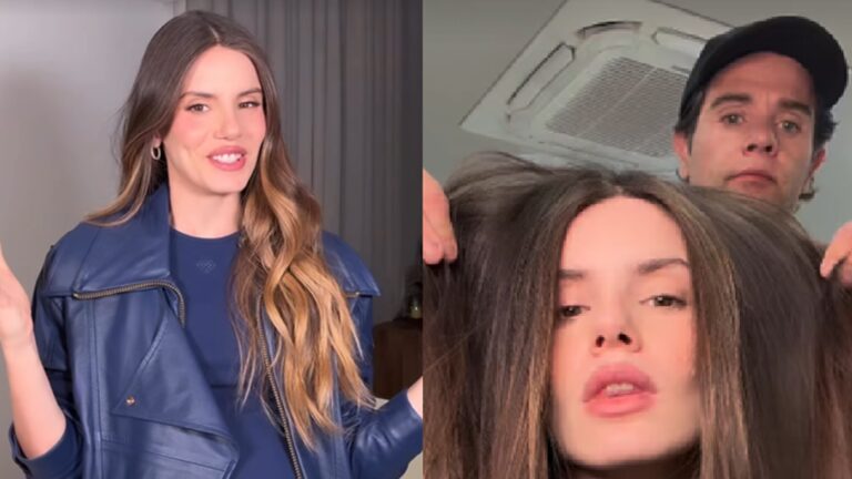 Na reta final da gravidez, Camila Queiroz renova o visual e exibe nova cor dos cabelos