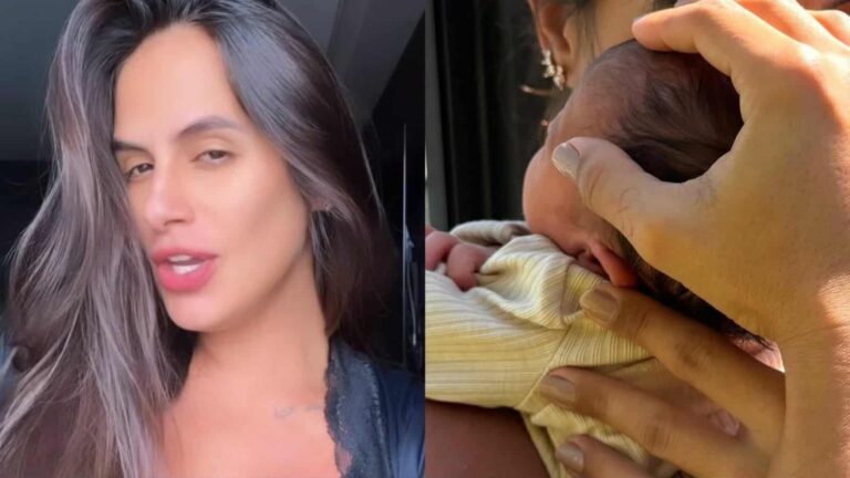 Carol Peixinho celebra 14 dias da chegada de seu filho e de Thiaguinho: ‘Meu mundo’