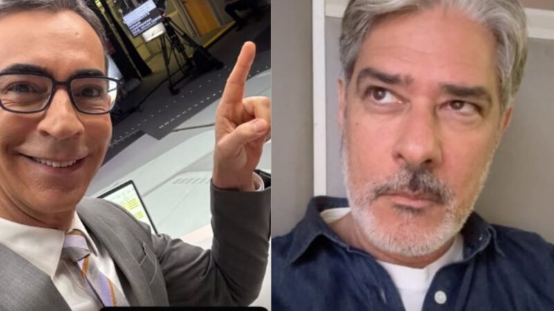 César Tralli e William Bonner - Fotos: Reprodução/Instagram