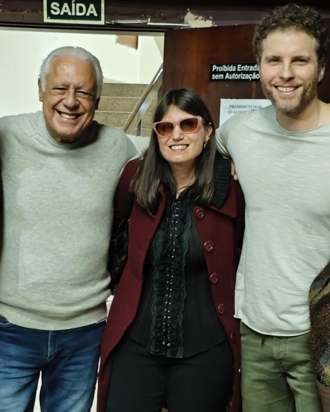 Antonio Fagundes, Danieli Haloten e Thiago Fragoso - Foto: Reprodução / Instagram @danielihaloten