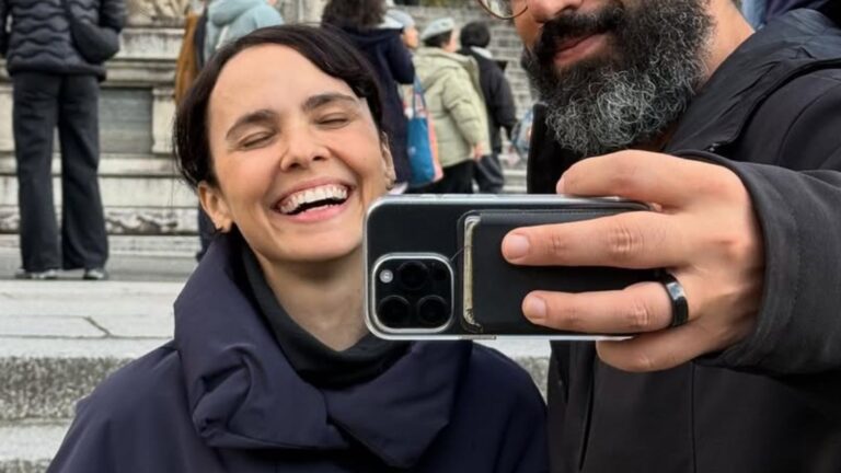 Débora Falabella mostra fotos raríssimas com o marido em data especial