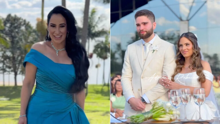 Fabiola Gadelha celebra o casamento do filho primogênito, Adrian