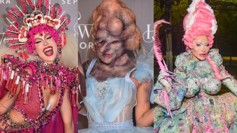 Famosos roubam a cena e surgem irreconhecíveis em baile de Halloween