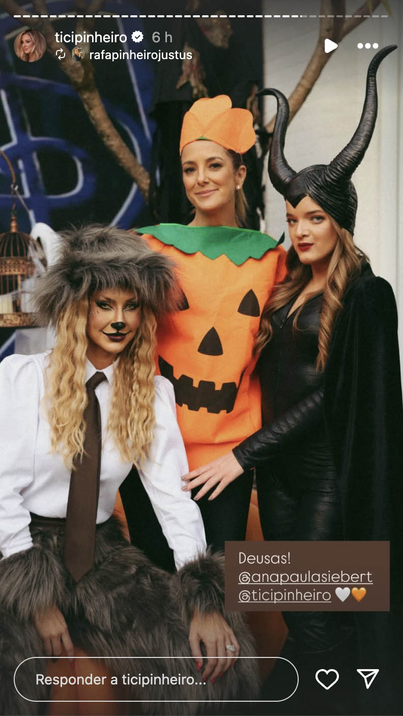 Ticiane Pinheiro em festa de Halloween - Foto: Reprodução / Instagram