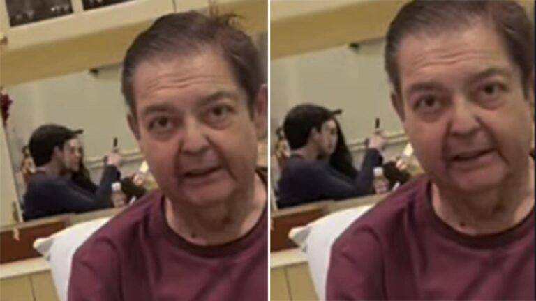 Filho de Faustão deixa escapar imagem inédita do apresentador em casa