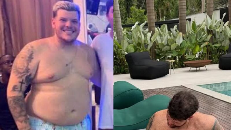 Ferrugem surpreende ao exibir novo físico sem camisa após perder 45 kg