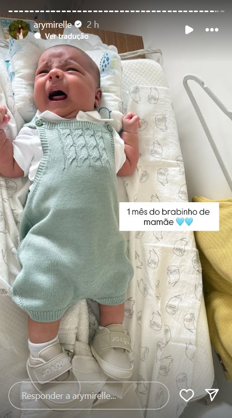 Ary Mirelle celebra 1 mês do filho - Reprodução/Instagram @arymirelle