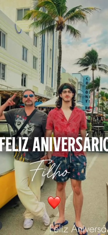 Henri Castelli e o filho, Lucas Fontana - Reprodução/Instagram @henricastelli