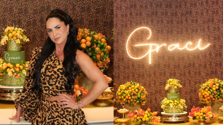 Veja a decoração, bolo e lembrancinhas da festa de aniversário de Graciele Lacerda