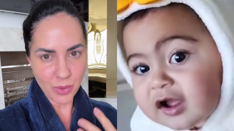 Graciele Lacerda com a filha, Clara