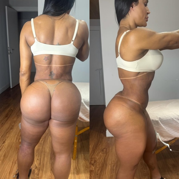 Gracyanne Barbosa mostra antes e depois do corpo