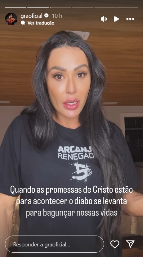 Gracyanne Barbosa desabafa após assalto - Reprodução/Instagram @graoficial