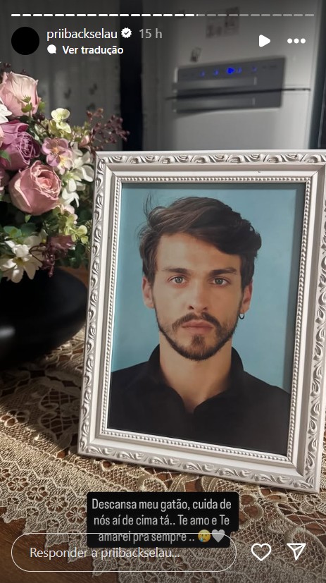 Irmã de Felipe Selau presta homenagem ao ator - Reprodução/Instagram @priibackselau