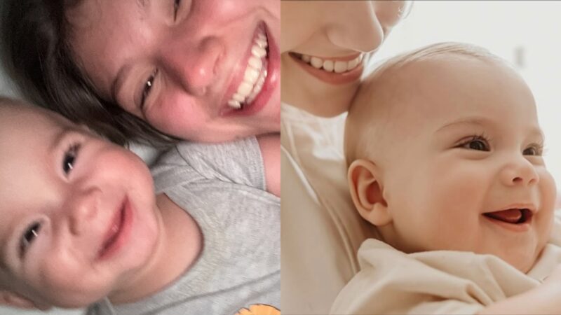 Isabel Veloso com o filho