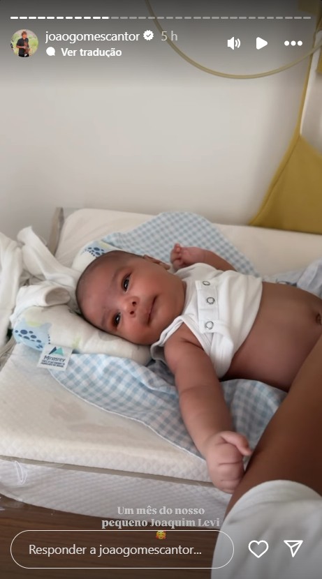 João Gomes celebra 1 mês do filho - Reprodução/Instagram @joaogomescantor