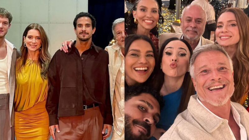 Letícia Spiller compartilha registros pessoais na gravação da vinheta da Globo