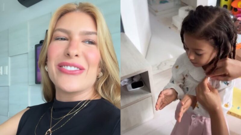 Promovida à irmã mais velha, filha de Lore Improta encanta com reação à gravidez