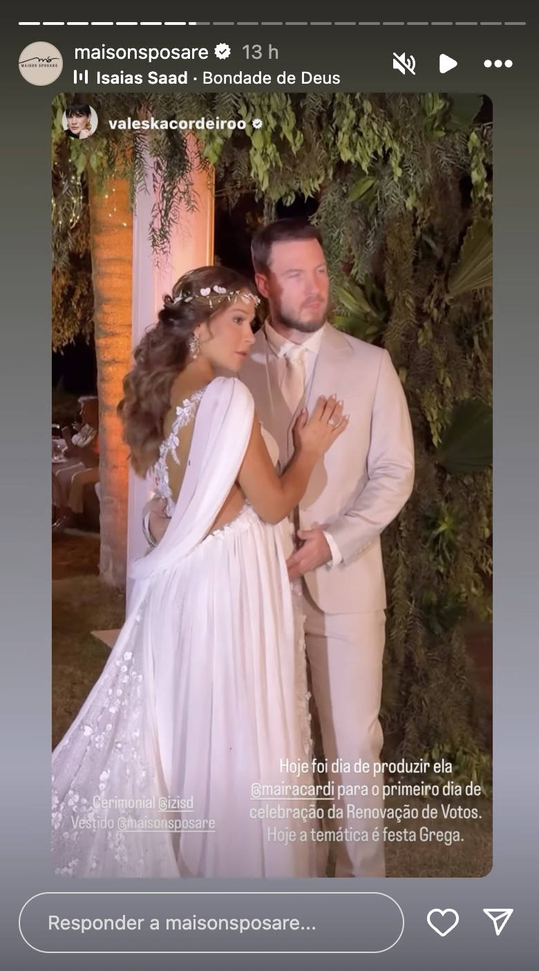 Renovação dos votos de Maíra Cardi e Thiago Nigro - Foto: Reprodução / Instagram