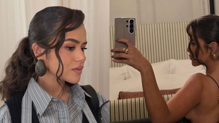 Maisa chama atenção na PFW com blusa avaliada em mais de 6 mil reais