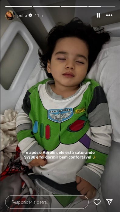 Petra Mattar pede orações para o filho — Foto: Reprodução/ Instagram @petra