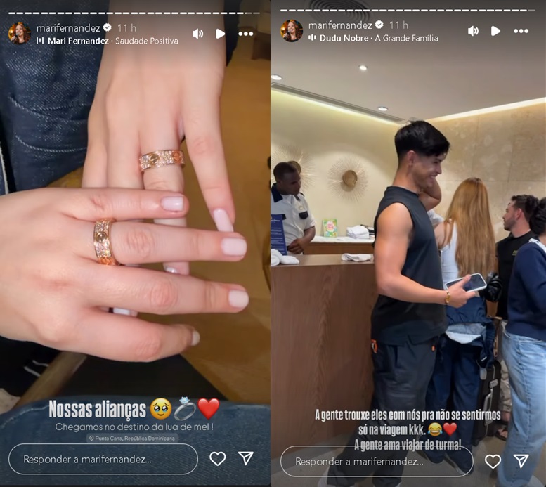 Storie de Mari Fernandez Foto: Reprodução/Instagram @marifernandez