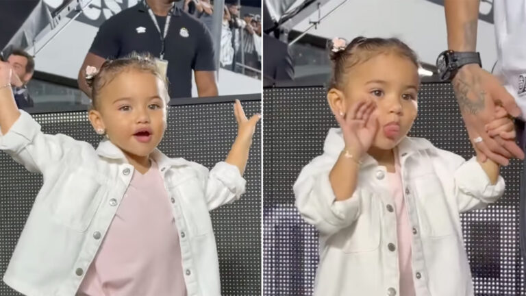 VÍDEO: Filha de Neymar Jr, Mavie esbanja fofura ao fazer careta em jogo com o pai