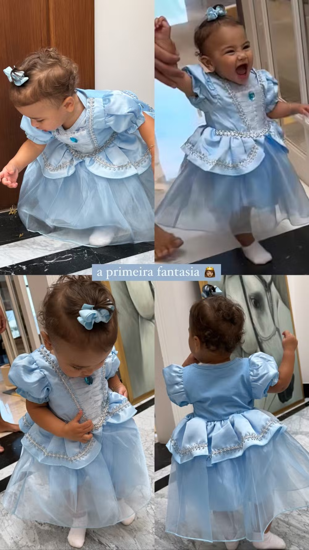 Mavie com fantasia de Cinderela - Foto: Reprodução / Instagram