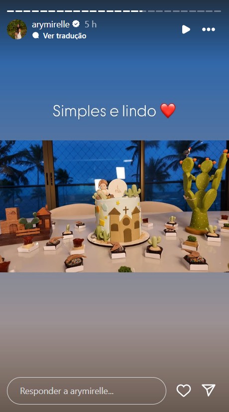 Mesversário do filho de Ary Mirelle - Foto: Reprodução / Instagram @arymirelle