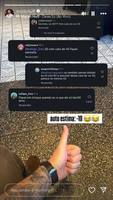 Storie de Murilo Huff - Foto: Reprodução / Instagram