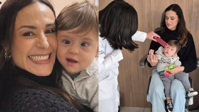 Nadja Haddad leva o filho ao médico e fala sobre novo tratamento: ‘Tadinho’