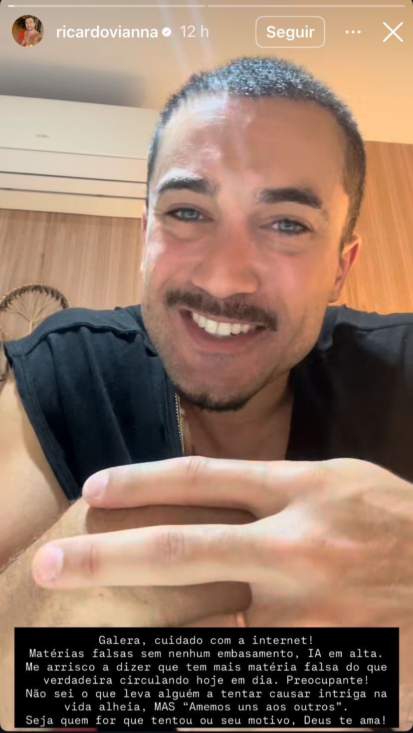 Ricardo Vianna nega conflito com a sogra - Reprodução/Instagram @ricardovianna