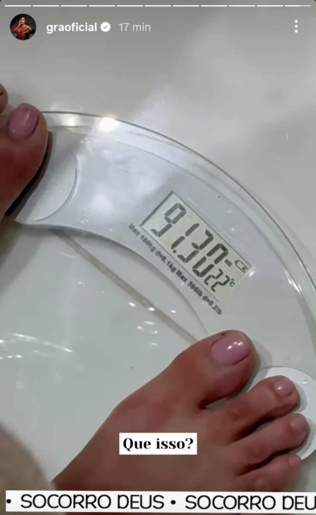 Gracyanne Barbosa se choca ao se pesar