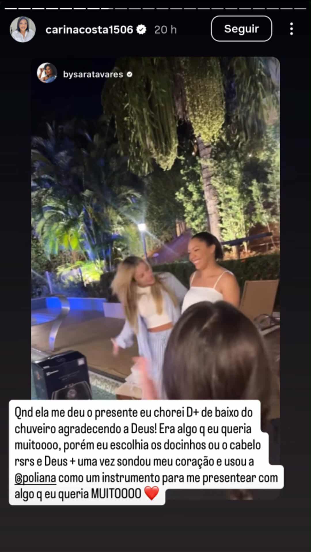 Babá de Maria Flor ganha presente de casamento de Zé Felipe e Poliana Rocha