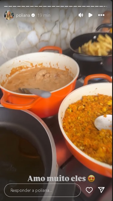 Poliana Rocha mostra almoço com os netos em sua casa - Foto: Reprodução /@poliana