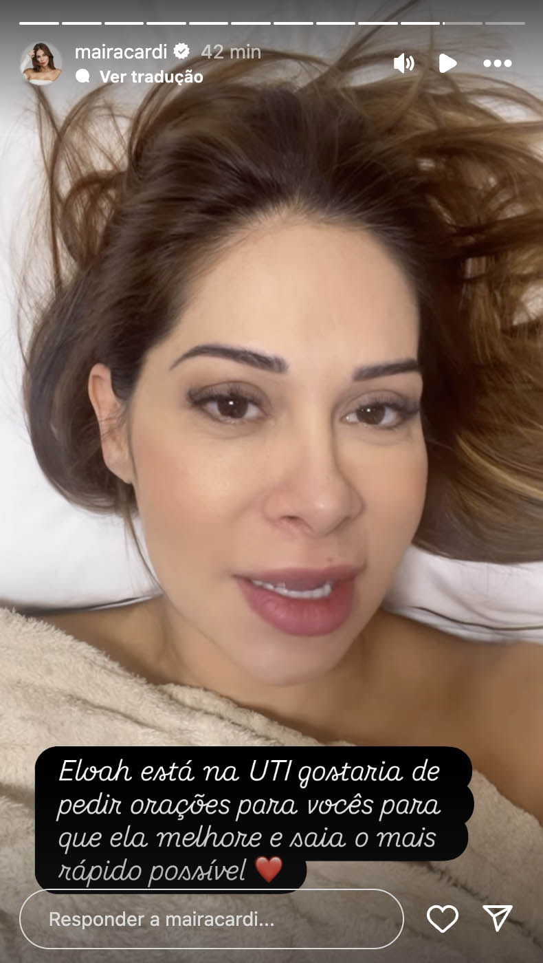 Post de Maíra Cardi sobre a filha recém-nascida - Foto: Reprodução / Instagram