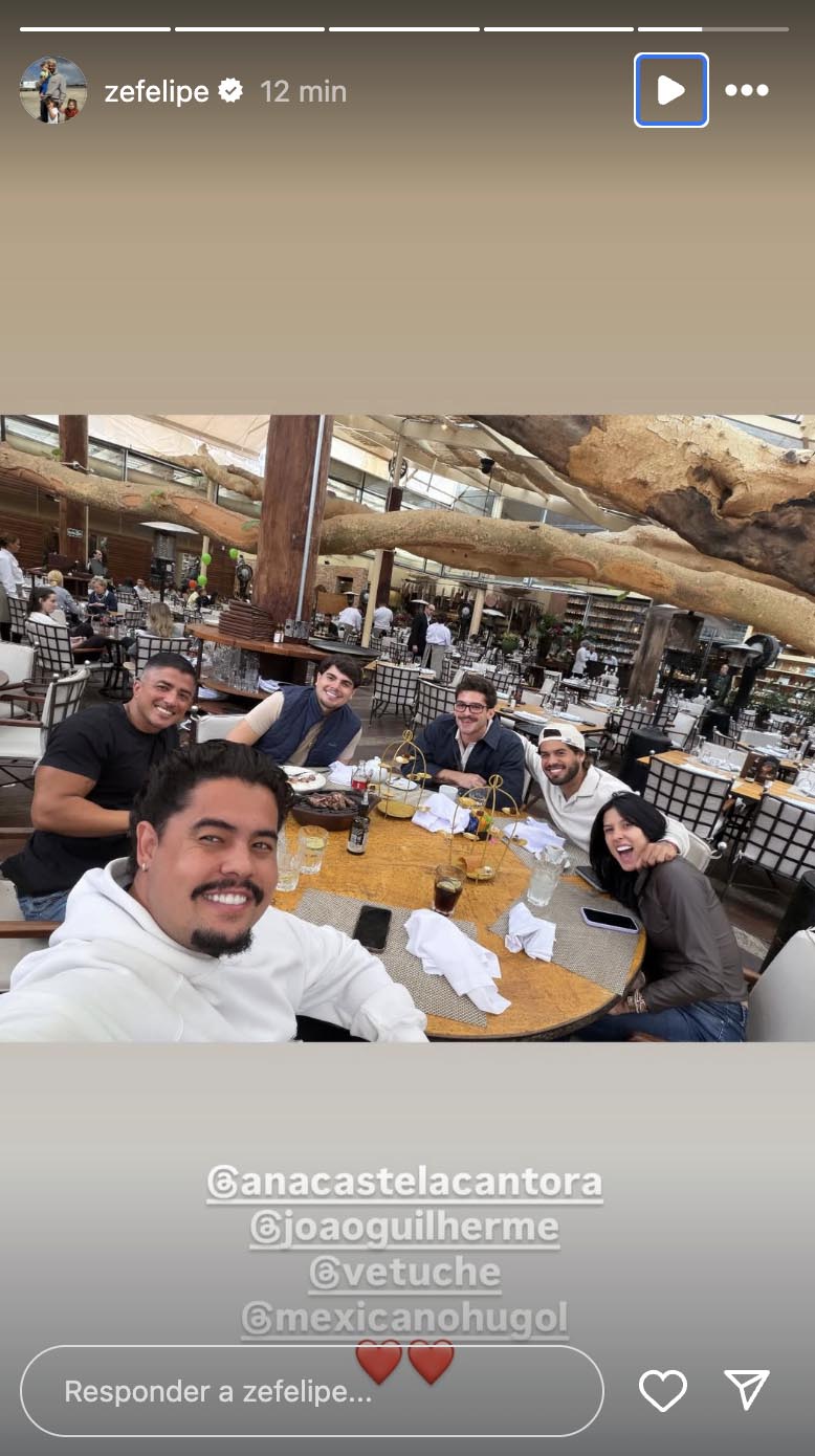 Zé Felipe mostra foto de almoço especial - Foto: Reprodução / Instagram @zefelipe