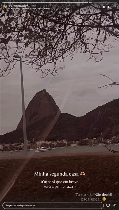 Stories de Rafaella Justus - Foto: Reprodução/Instagram @rafapinheirojustus