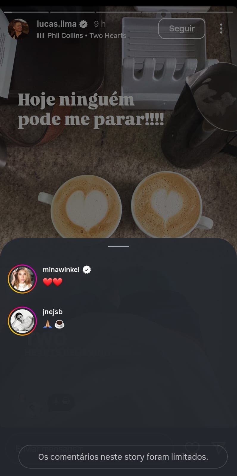 Stories de Lucas Lima - Foto: Reprodução / Instagram