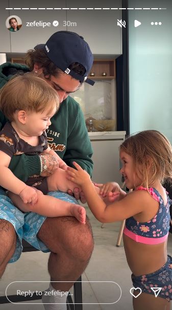 José Leonardo, Zé Felipe e Maria Flor - Foto: Reprodução / Instagram
