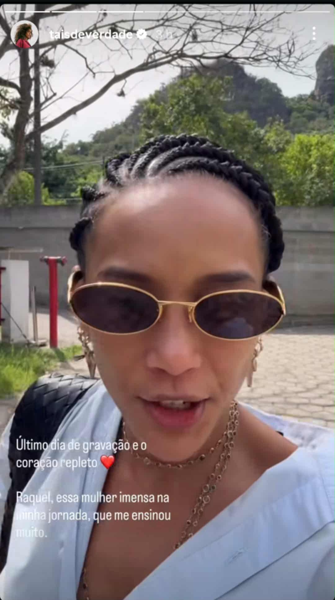 Taís Araujo último dia de gravação de 'Vale Tudo'