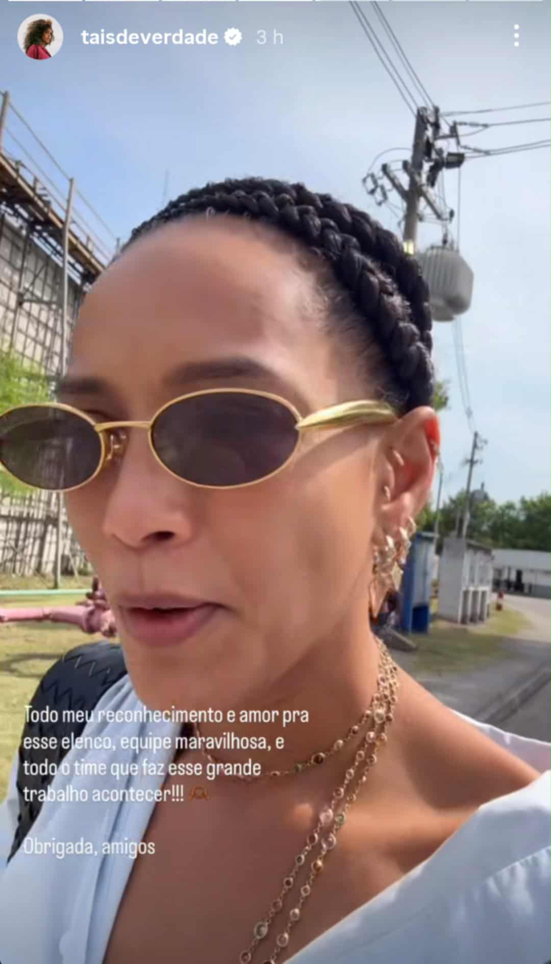 Taís Araujo último dia de gravação de 'Vale Tudo' - Foto: @taisdeverdade