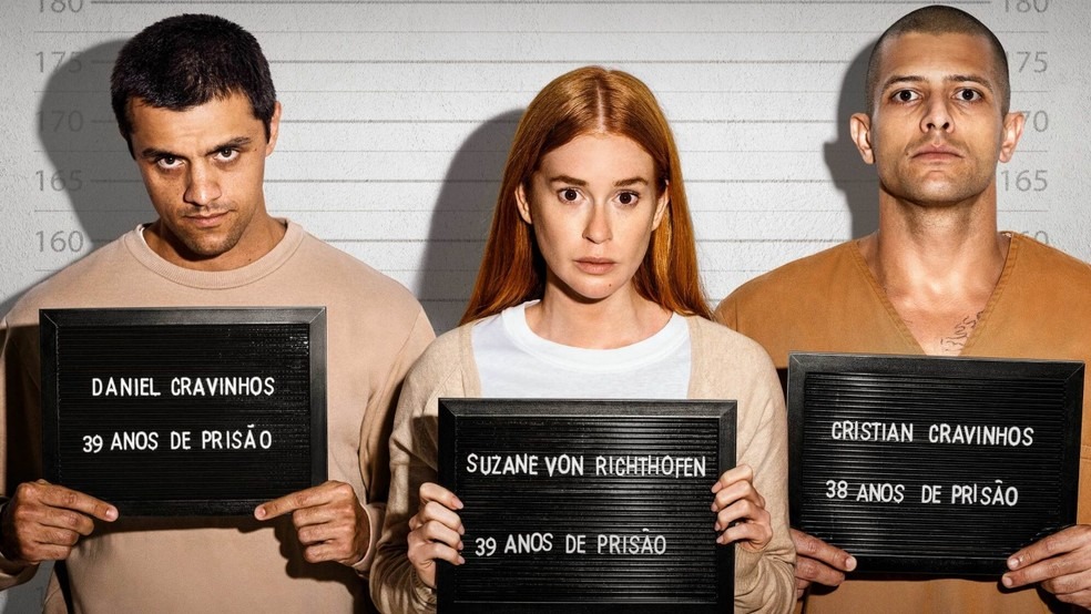 Felipe Simas, Marina Ruy Barbosa e Kelner Macêdo na série Tremembé - Foto: Divulgação / Prime Video