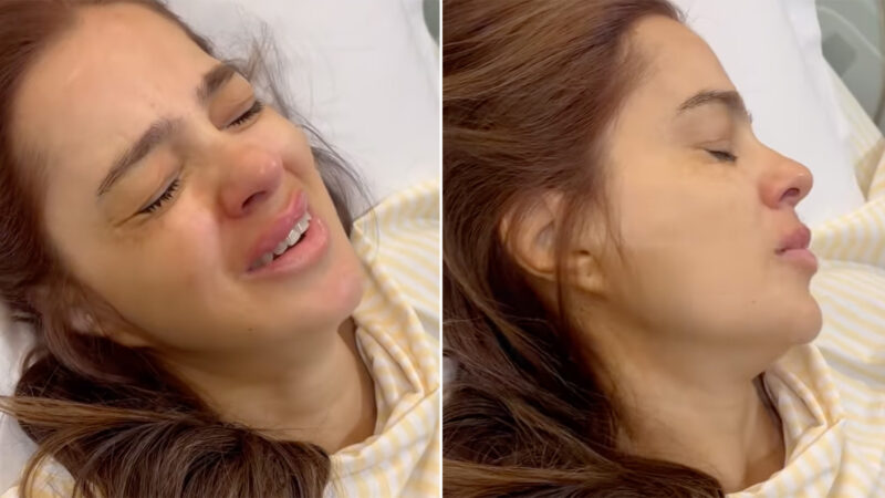 Esposa de Rodrigo Faro comove ao exibir vídeo de quando acordou da anestesia