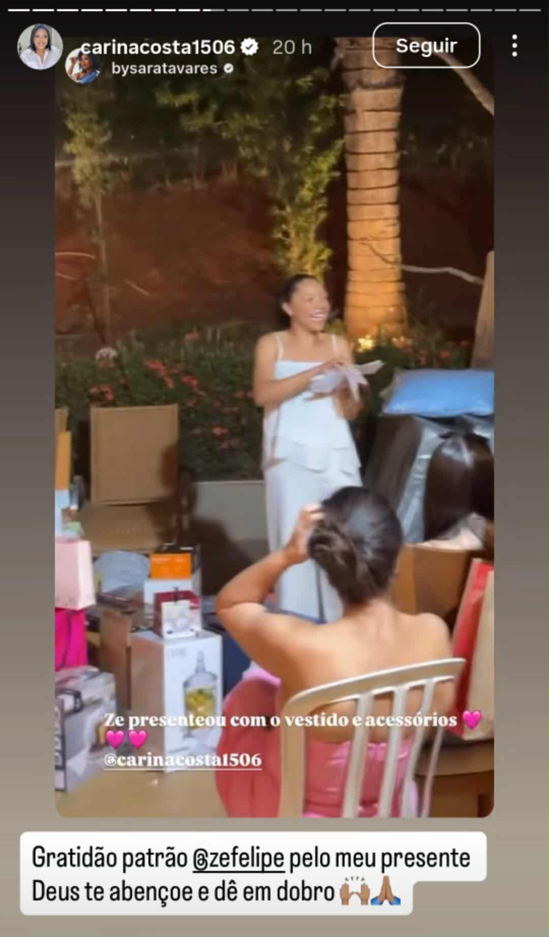Babá de Maria Flor ganha presente de casamento de Zé Felipe e Poliana Rocha