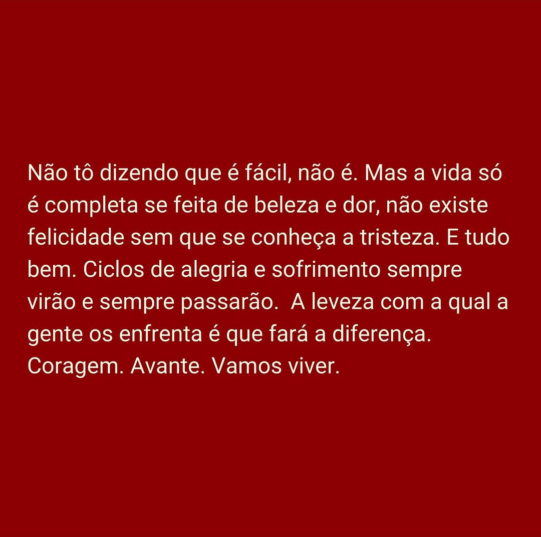 Paula Braun desabafa após separação de Mateus Solano — Foto: Repodução/Instagram